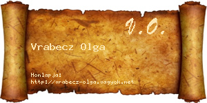 Vrabecz Olga névjegykártya